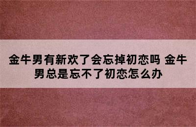 金牛男有新欢了会忘掉初恋吗 金牛男总是忘不了初恋怎么办